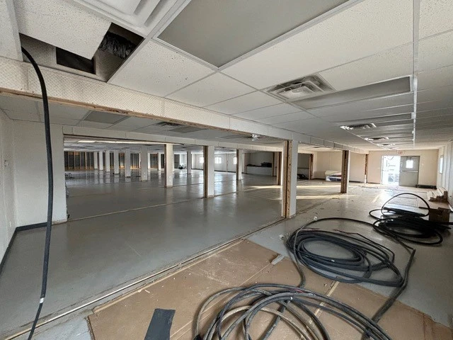 interior of a portable office in Alberta