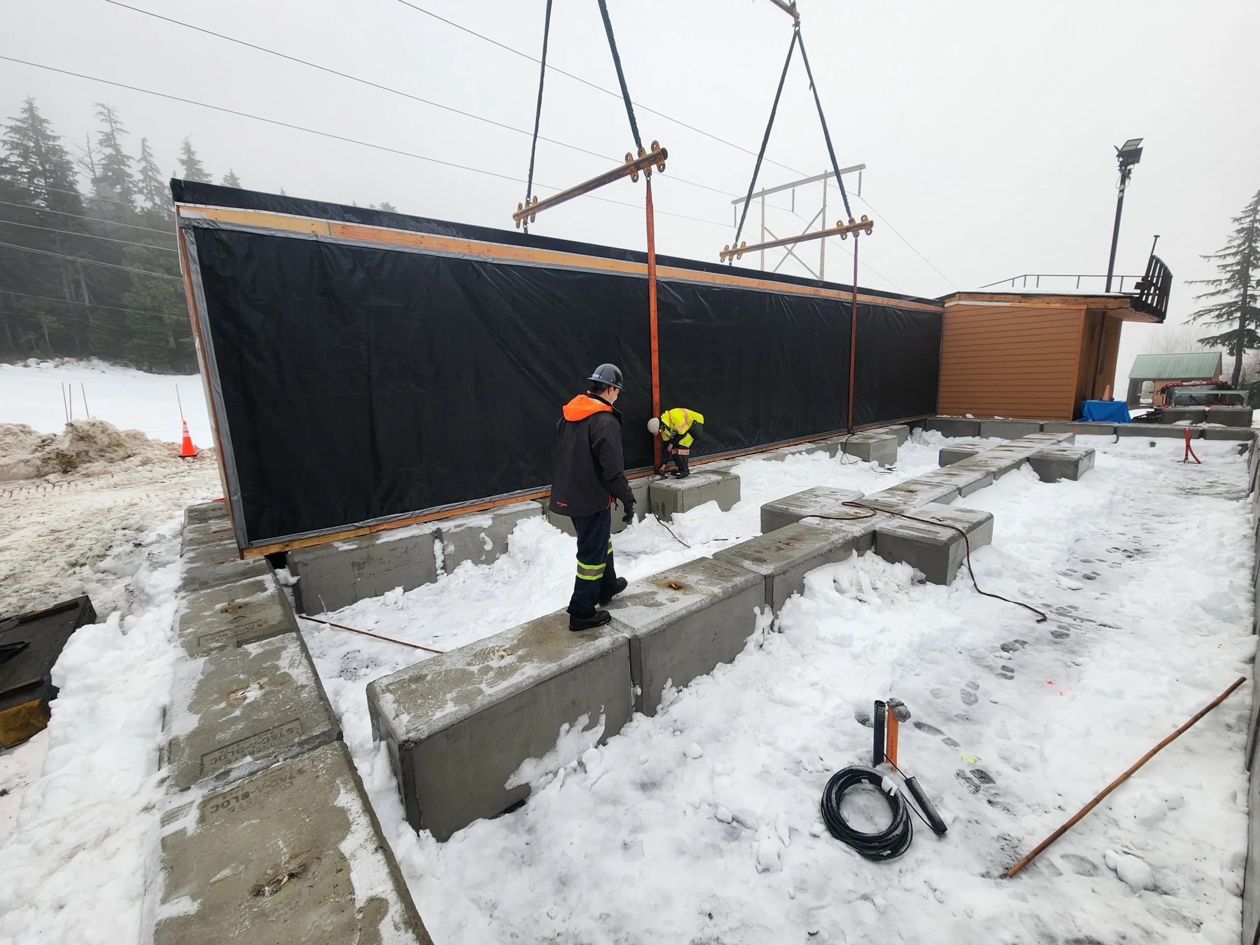 servicing a portable building in Alberta