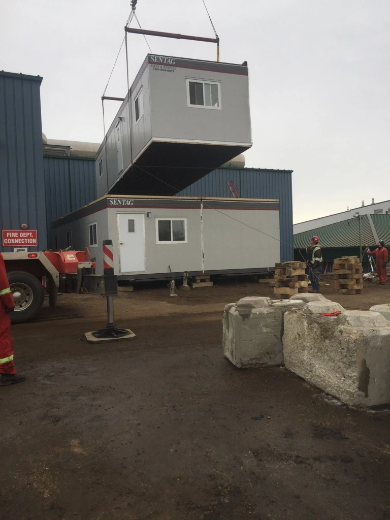 building a multiple unit modular construction building in Alberta